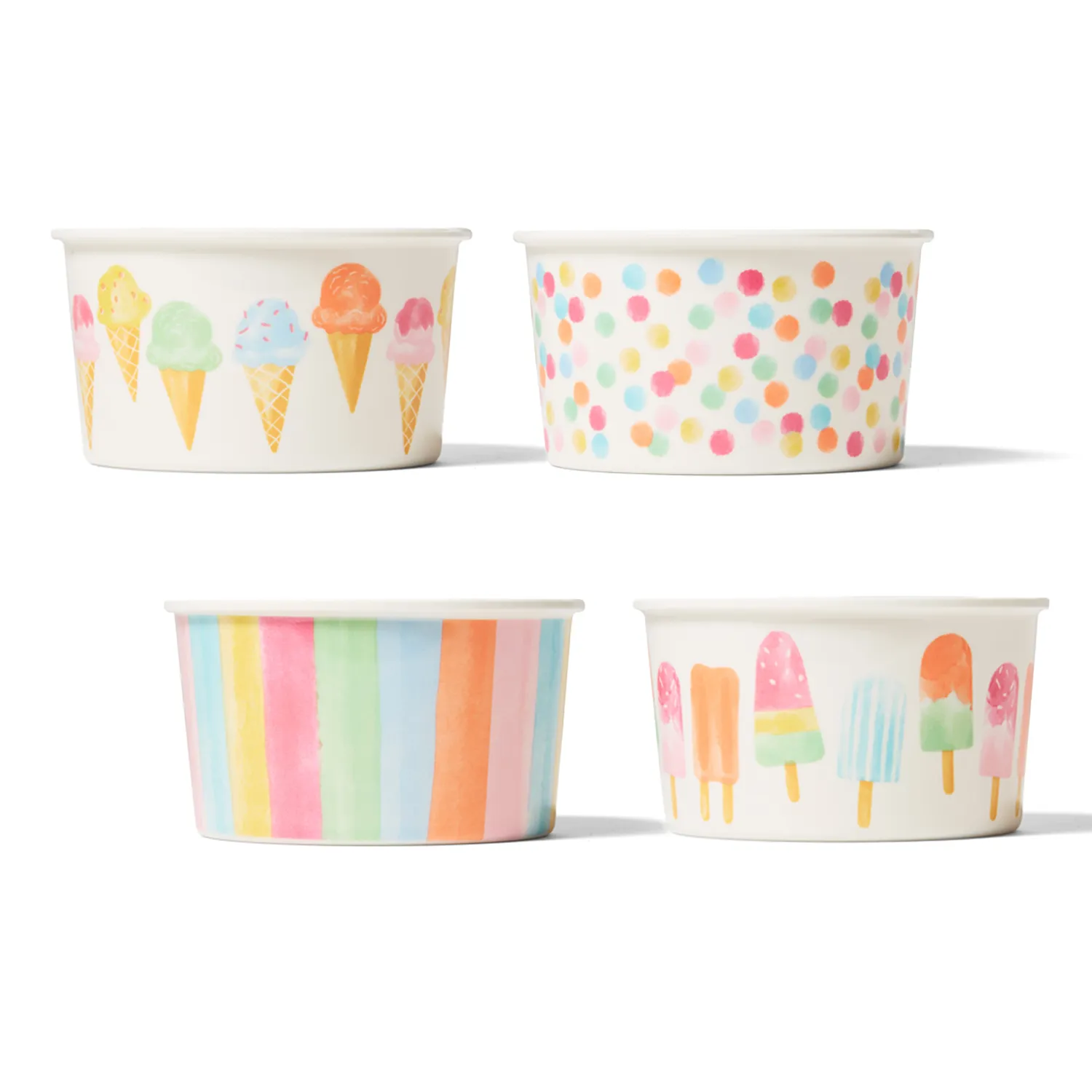 Sur La Table Melamine Ice Cream Bowls, Set of 4