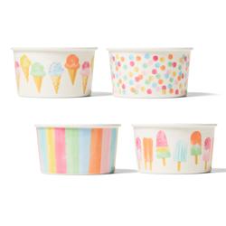 Sur La Table Melamine Ice Cream Bowls, Set of 4