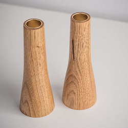 Le Tenon et la Mortaise Wood Pilgrim Candle Holder