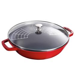Staub Cherry Perfect Pan, 4.5 qt. Quickly came to realize this pan is a great braiser, roaster, deep fryer, and fry pan