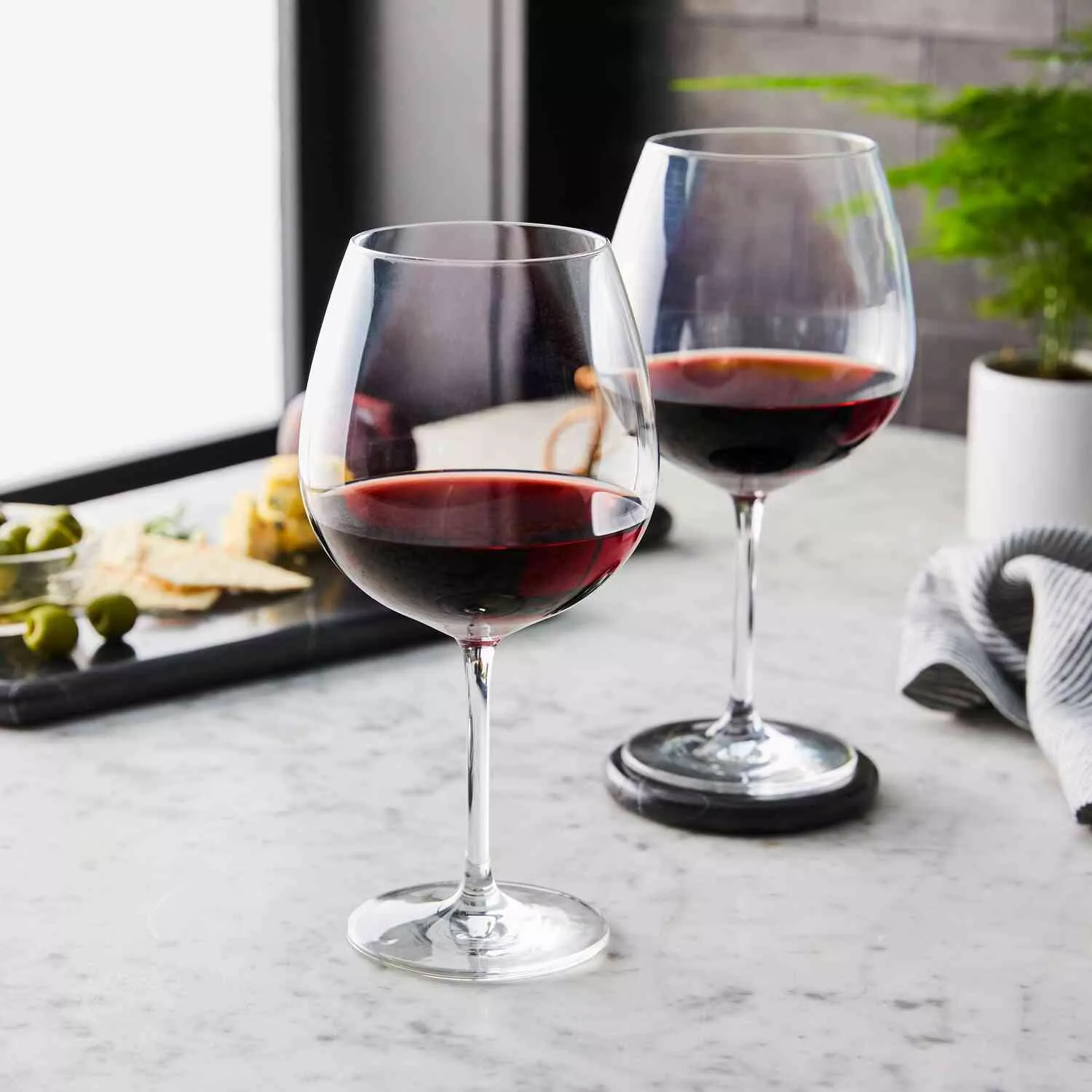 Sur La Table Bistro Red Wine Glasses, Set of 4, Clear