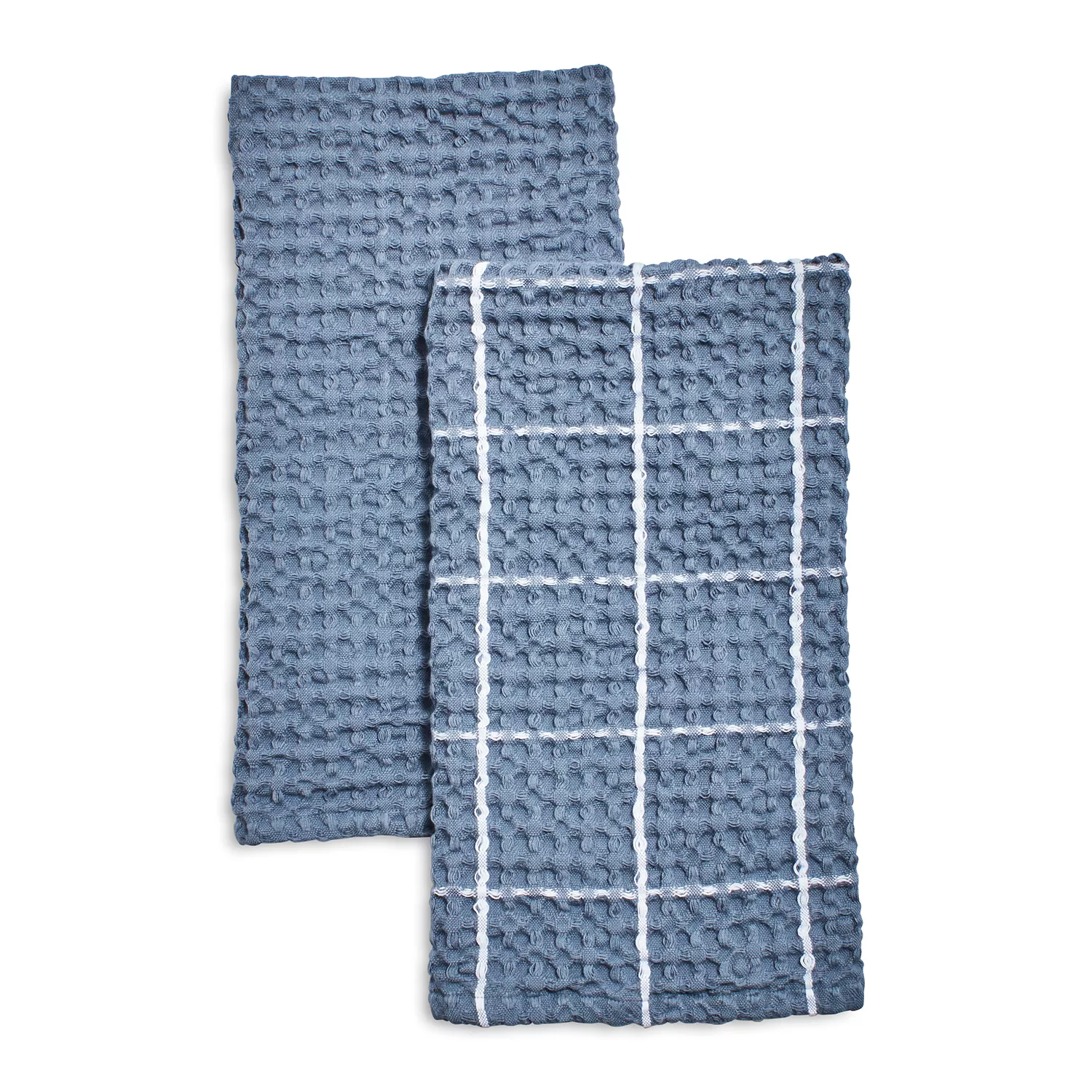 WAFFLE KITCHEN TOWELS SET OF 6, Blue, 18''x28'' – Chardin Home