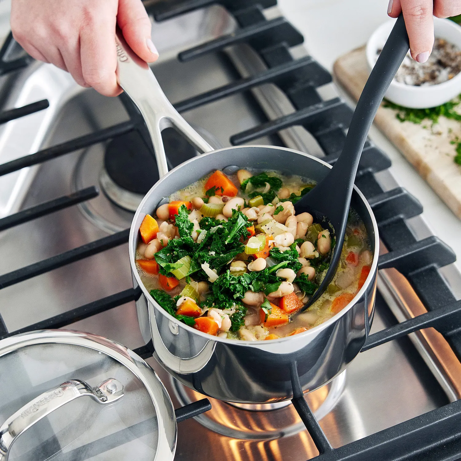 GreenPan Stainless Steel Valencia Pro Ceramic Nonstick 10-Piece Cookware Set