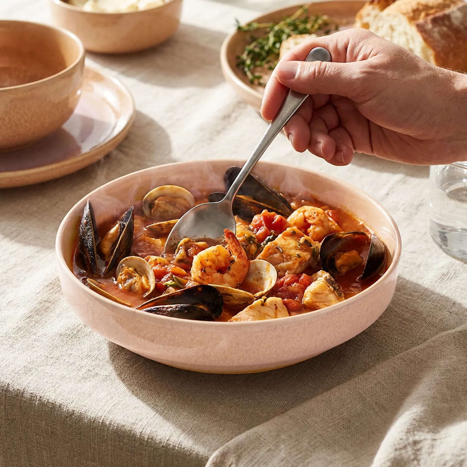 Sur La Table Lucent Reactive Glaze Pasta Bowl