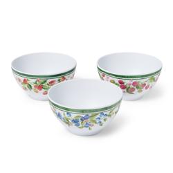 Sur La Table Strawberry Melamine Pinch Bowls, Set of 3 