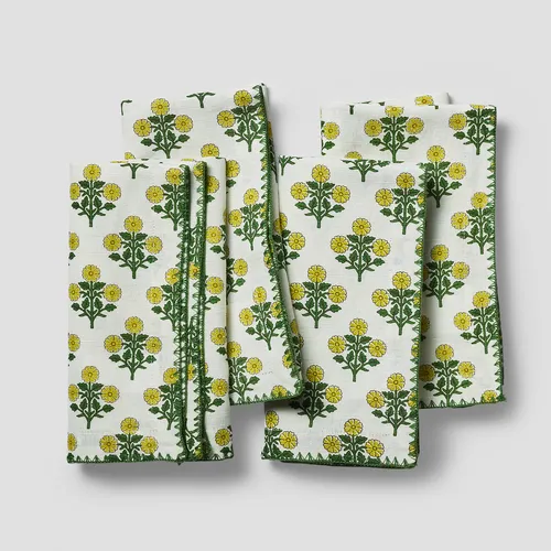 Sur La Table Citrus Bloom Floral Napkins, Set of 4