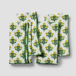 Sur La Table Citrus Bloom Floral Napkins, Set of 4