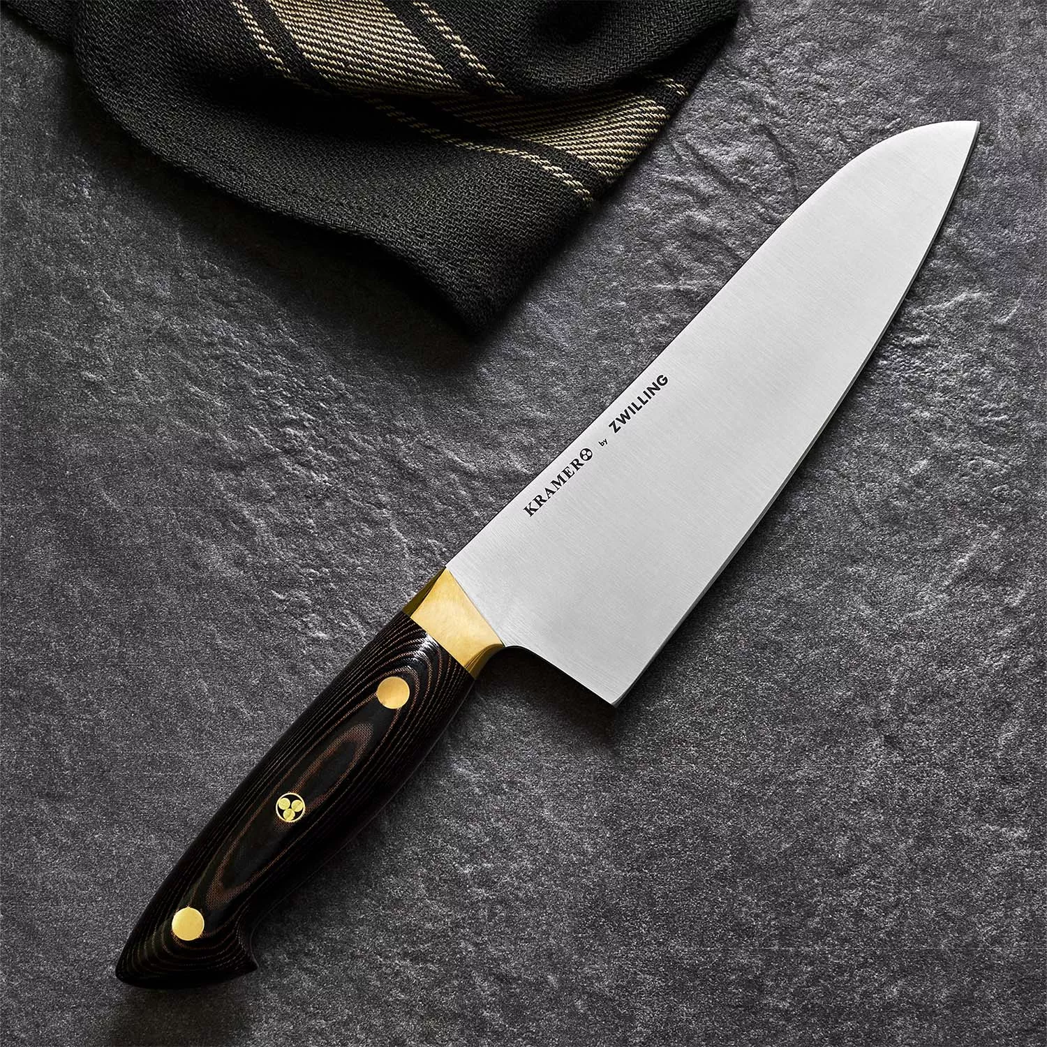 Bob Kramer 7" Carbon Steel Santoku Knife by Zwilling J.A. Henckels