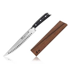 Cangshan TS Series Swedish Sandvik Steel Forged Carving Knife & Wood Sheath Set, 9&#34;