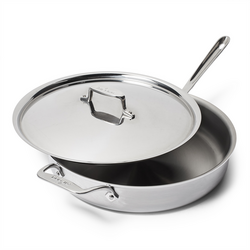 All-Clad D5 Brushed Stainless Steel Sauté Pans I was hesistant to spend so much on a pan, but it completed my All Clad collection, even though I bought the 4d collection several years ago