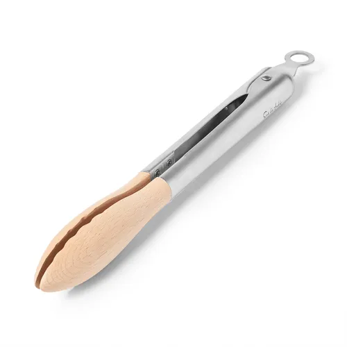 Sur La Table Beechwood Tipped Tongs,12"