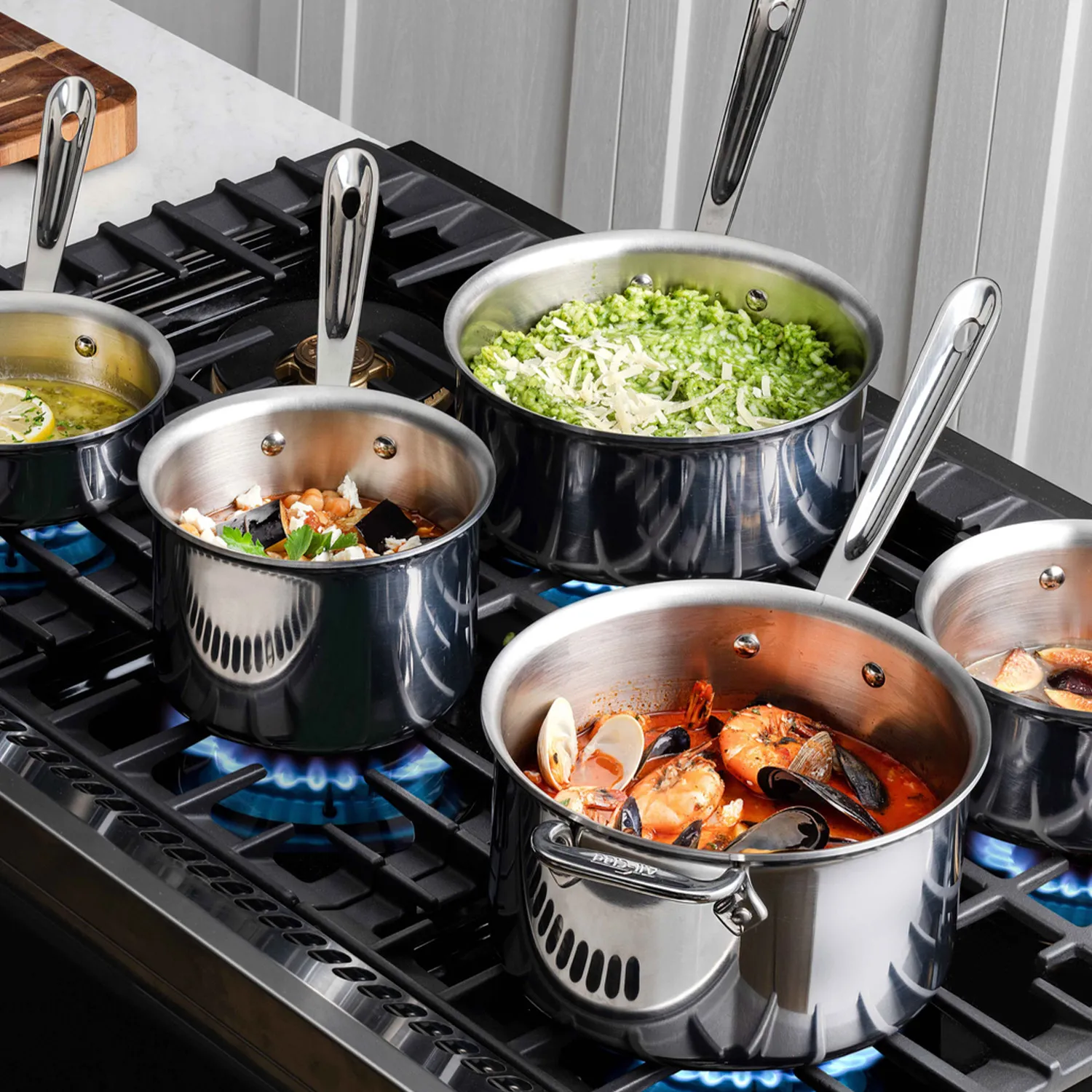 All-Clad D3 Stainless Steel Saucepan with Lid