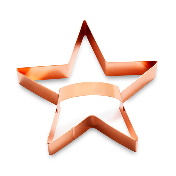Sur La Table Copper-Plated Star Cookie Cutter with Handle, 4&#34;