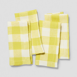 Sur La Table Linen Check Napkins, Set of 4