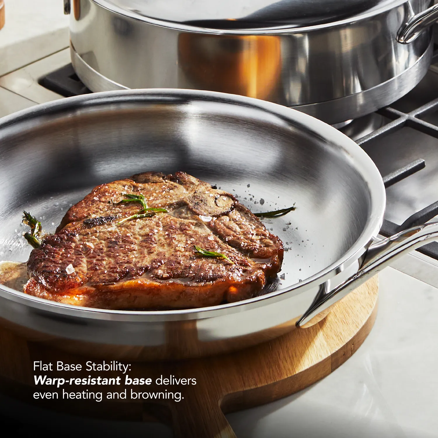 Demeyere Industry5 Stainless Steel Skillets, Set of 2