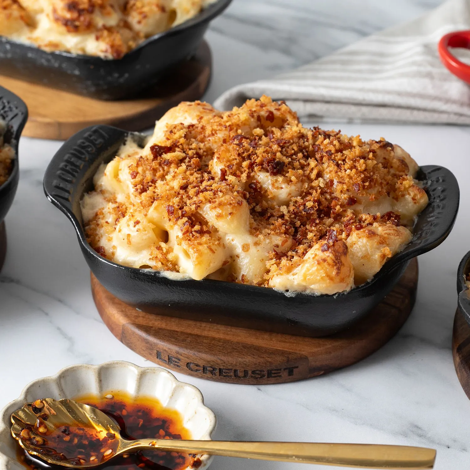 Le Creuset Gourmand Petite Magnetic Wooden Trivets, Set of 4