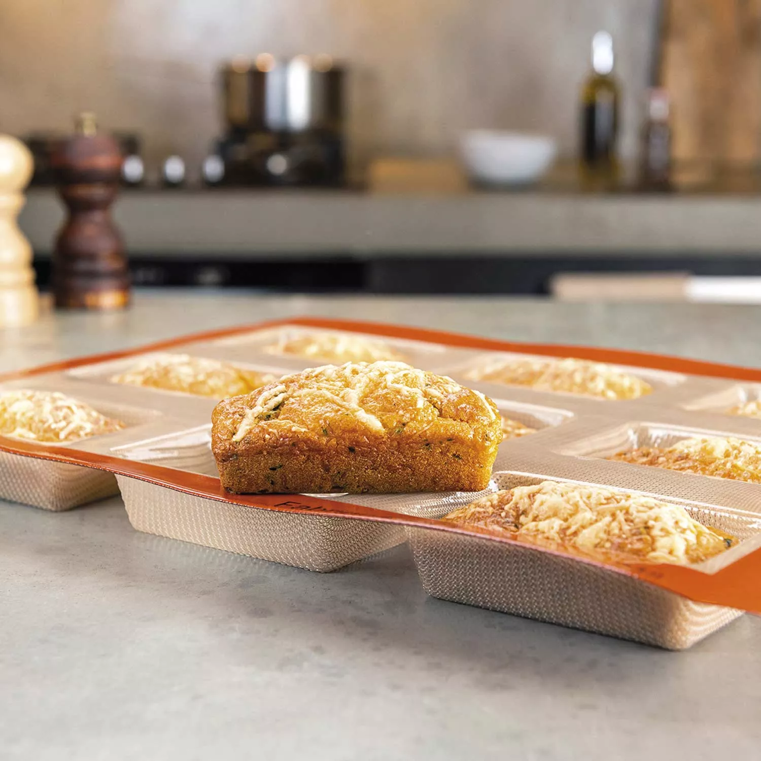 Silicone Bread Loaf & Meatloaf Baking Pan With Metal Reinforced