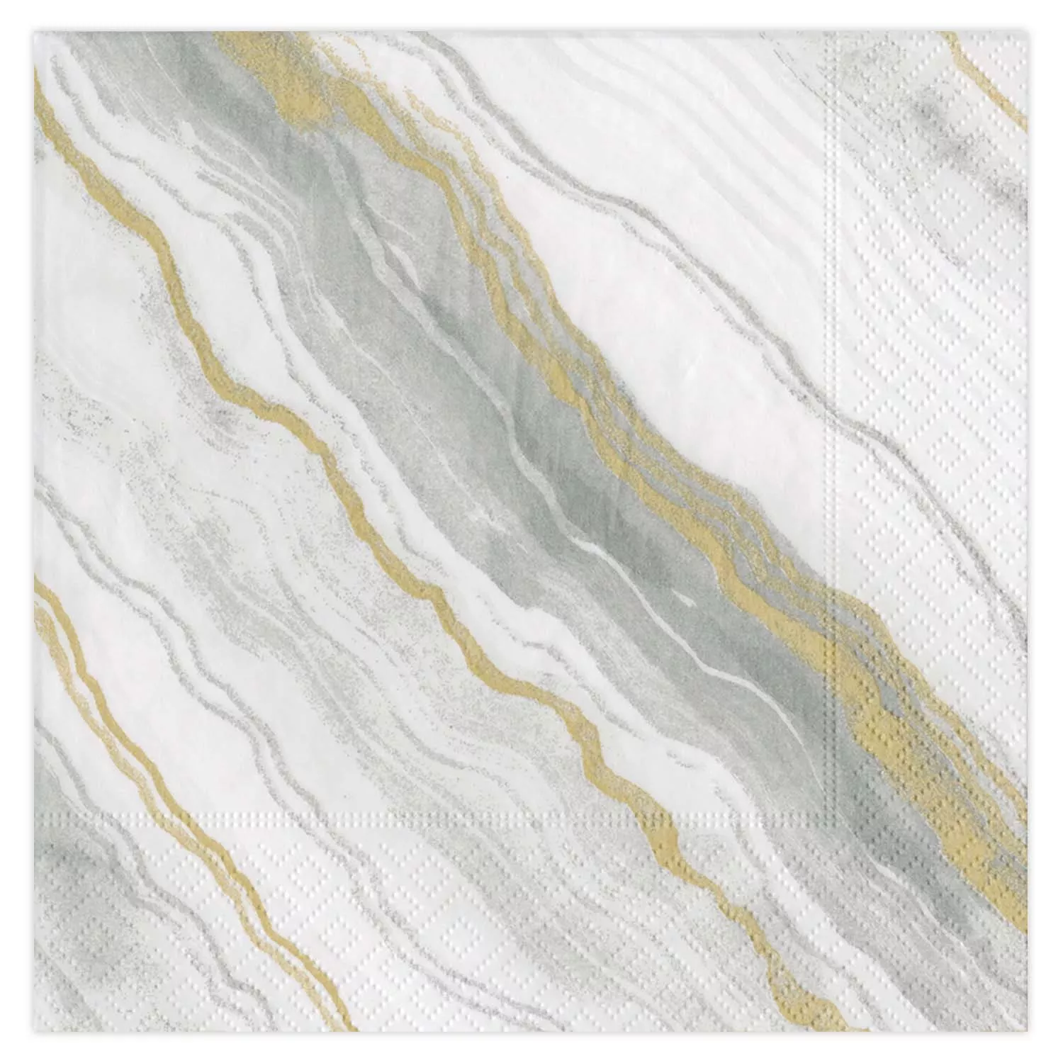 Marble Grey Cocktail Napkins, Set of 20