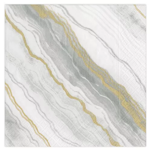 Marble Grey Cocktail Napkins, Set of 20