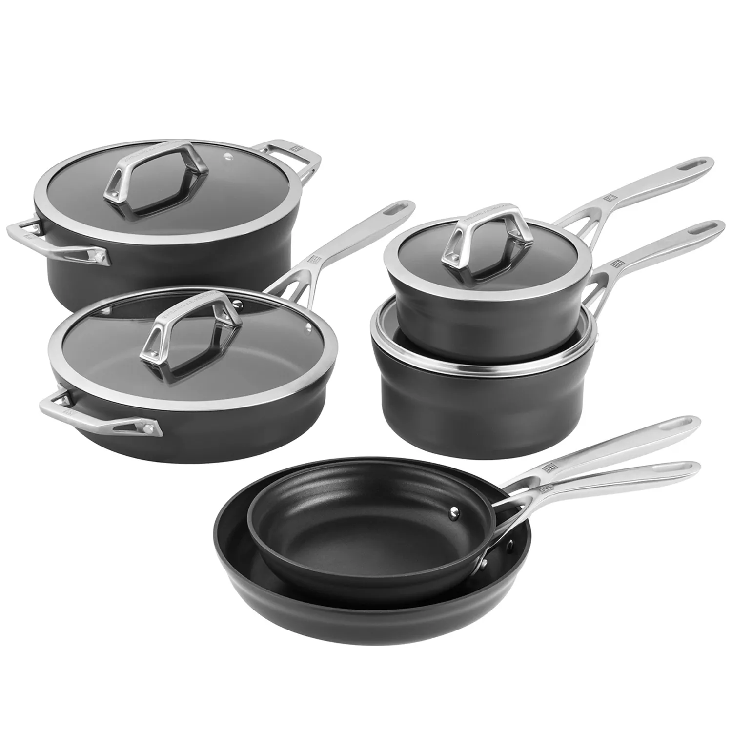 Zwilling Motion 10-Piece Hard-Anodized Aluminum Nonstick Cookware Set