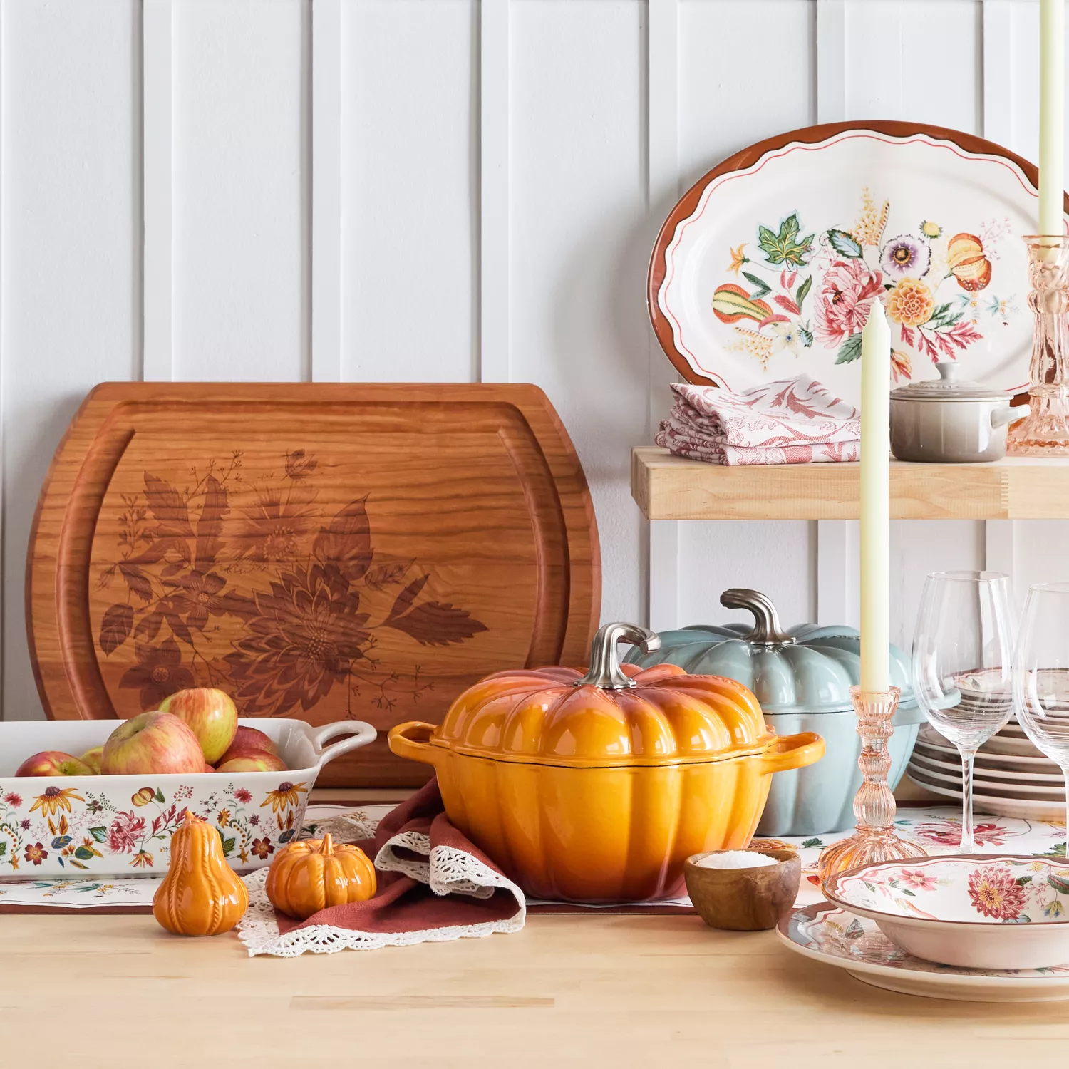 Sur La Table Fall Botanical Quilted Placemats, Set of 4