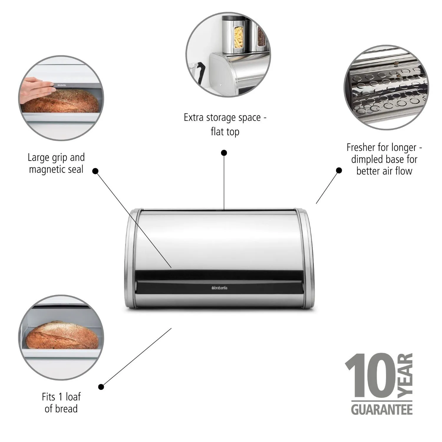 Brabantia Roll Top Bread Box