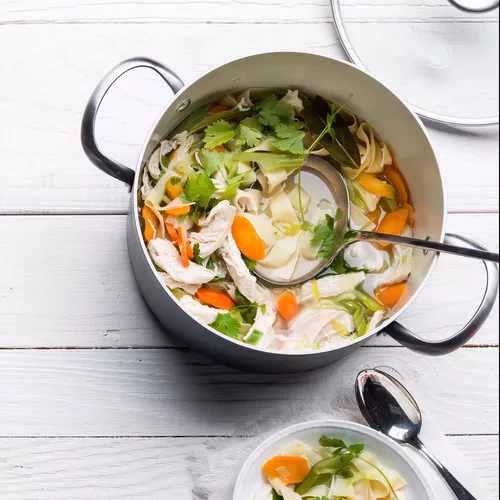 Chicken Noodle Soup with Cilantro