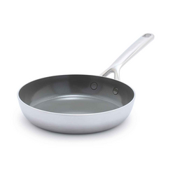 GreenPan GP5 Stainless Steel Skillet, 8" THe silver and gold two tones are very elegant