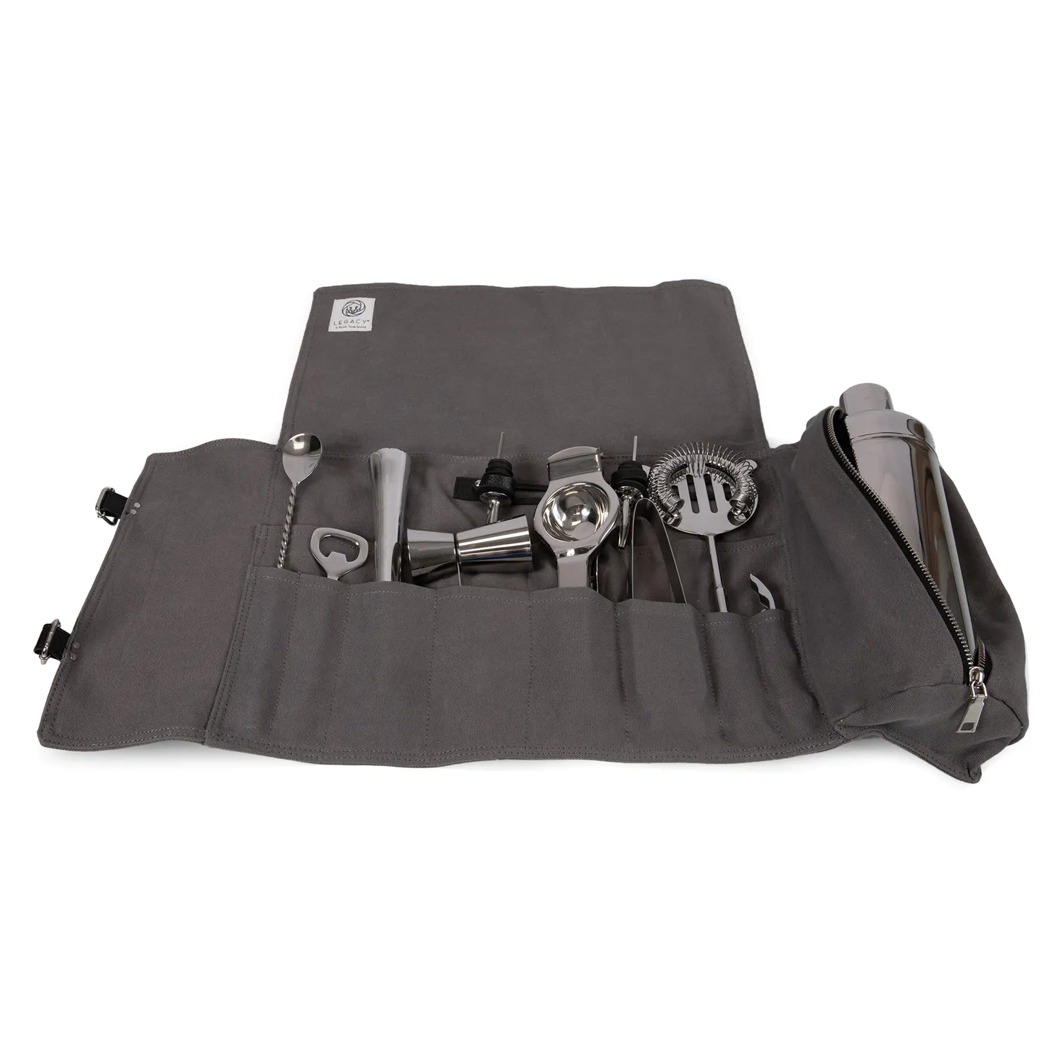 Picnic Time Roll-Up Bar Tools, Set of 12
