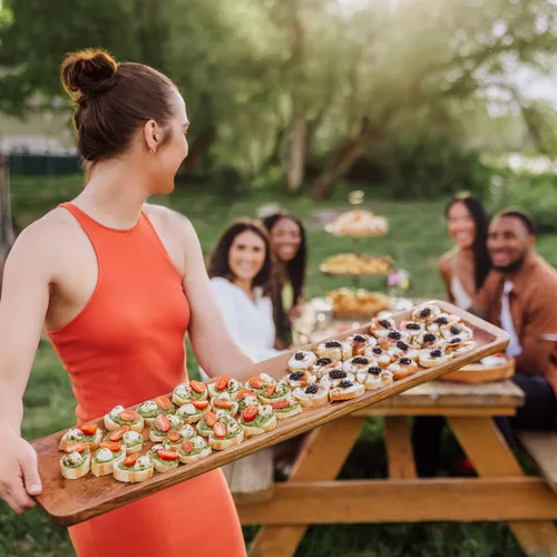 Picnic Time Canape Appetizer Serving Tray, 36"