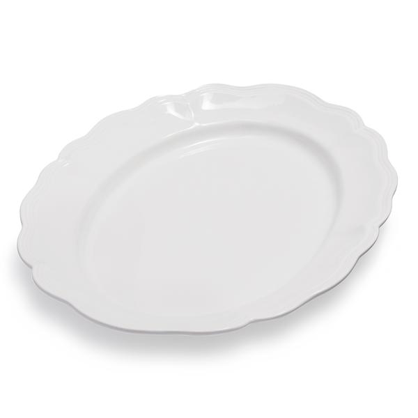 White Margot Serving Platter, 19" x 15"