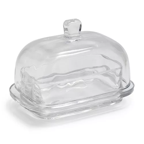Sur La Table European Glass Butter Dish