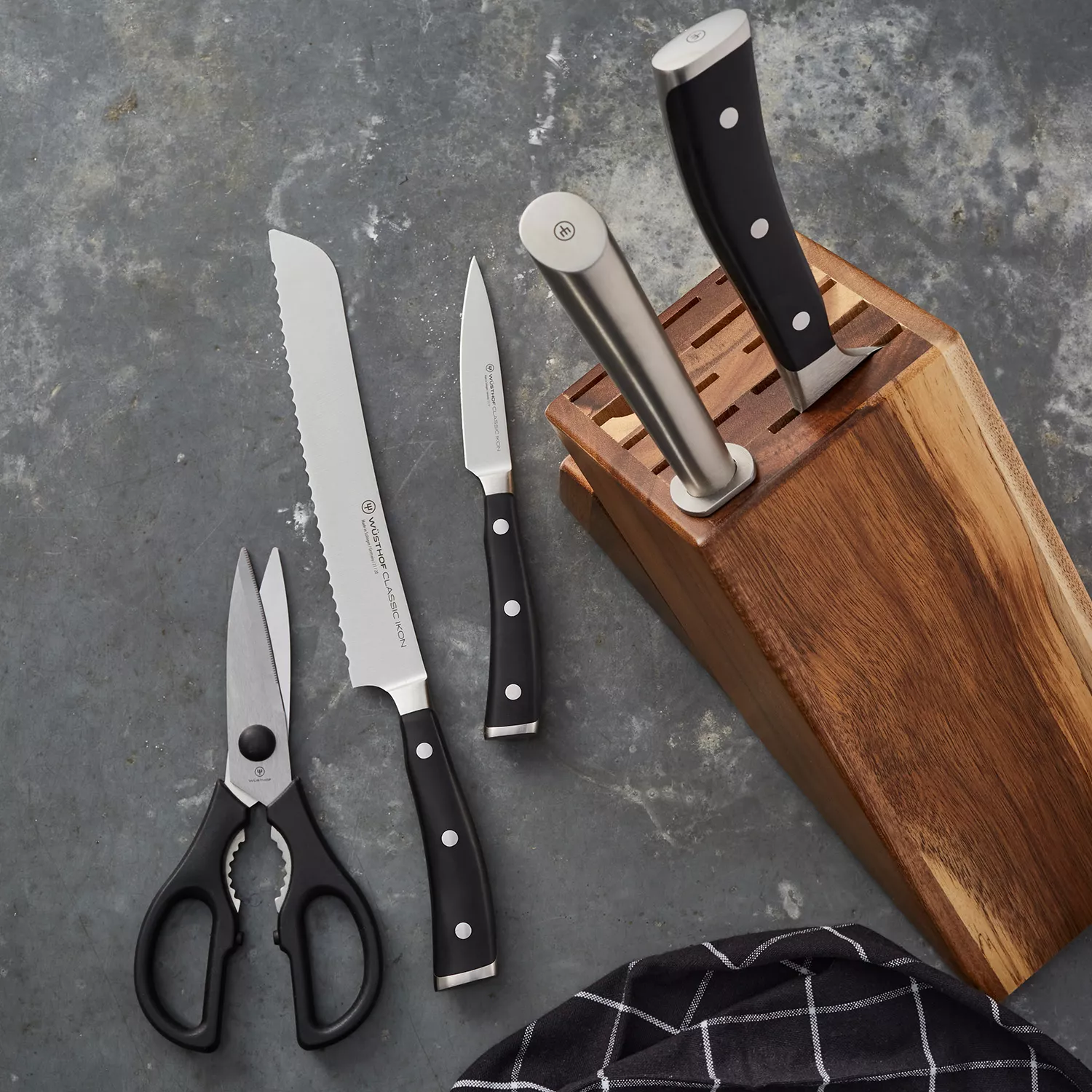 Knife block Classic Ikon Crème for 6 pieces of Wusthof - AFcoltellerie