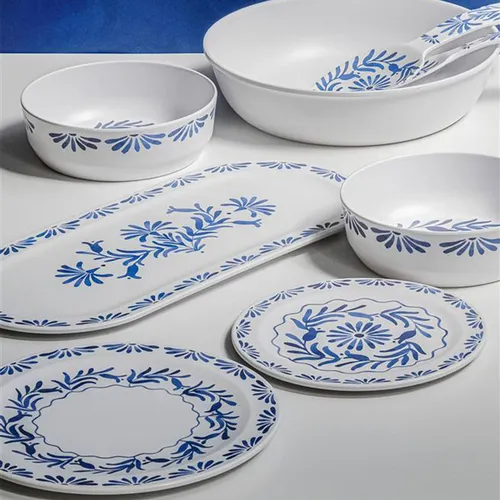 Tar Hong Azul Melamine Salad Plates, Set of 6
