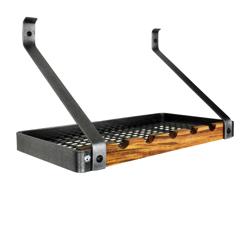 Enclume Hammered Steel & Tigerwood Signature Bookshelf Wine Rack