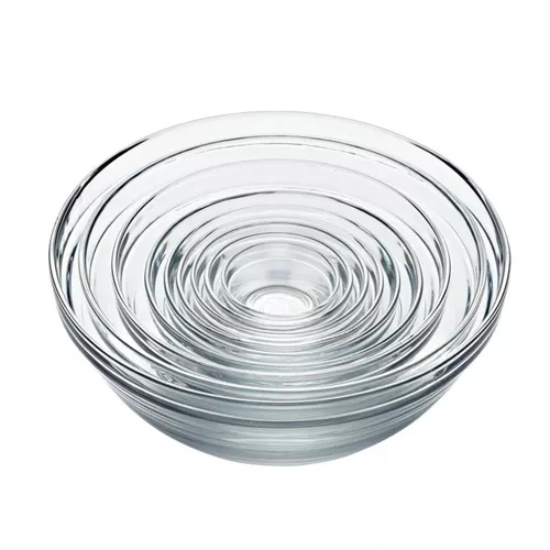Duralex Lys Glass Mixing Bowls, Set of 9