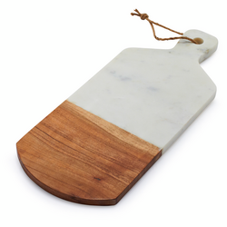 Marble and Acacia Wood Cheese Paddle