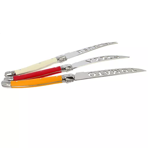 French Home Pizza, Tomato, and Cheese Knife, Set of 3