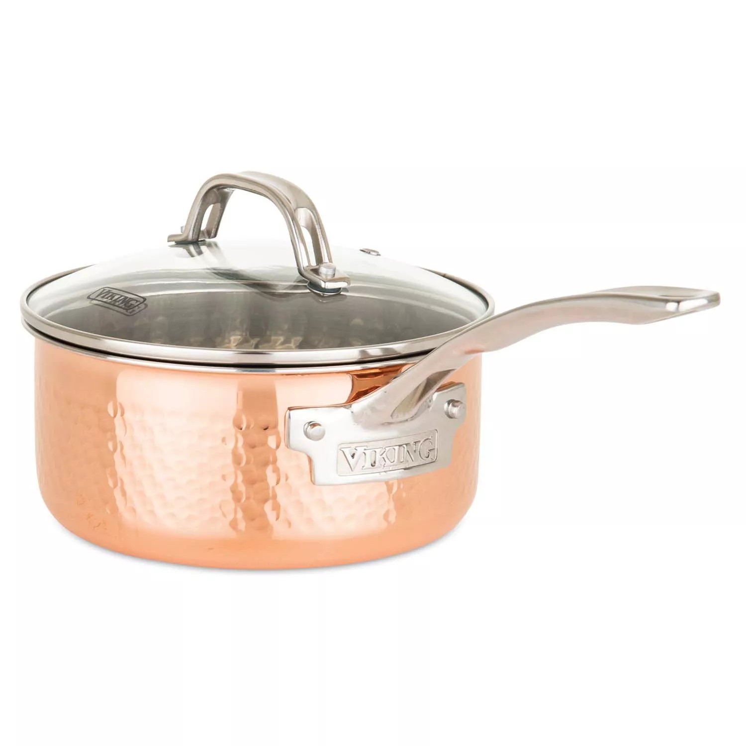 Viking Copper Clad 3-Ply Hammered 10-Piece Cookware Set
