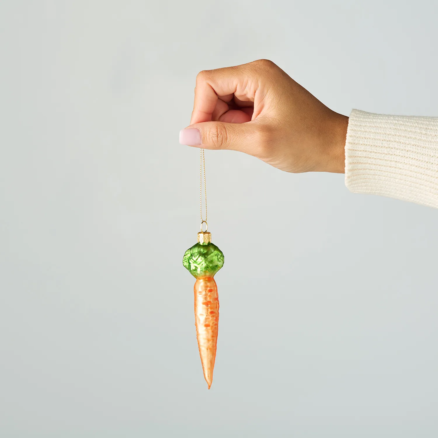Sur La Table Vegetables Glass Ornaments, Set of 5
