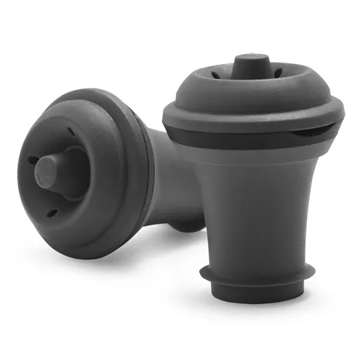 Vacu Vin Gray Bottle Stoppers, Set of 2