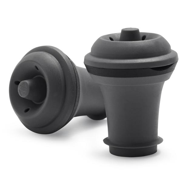 Vacu Vin Gray Bottle Stoppers, Set of 2