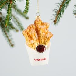 Sur La Table Churros Glass Ornament, 4.05"