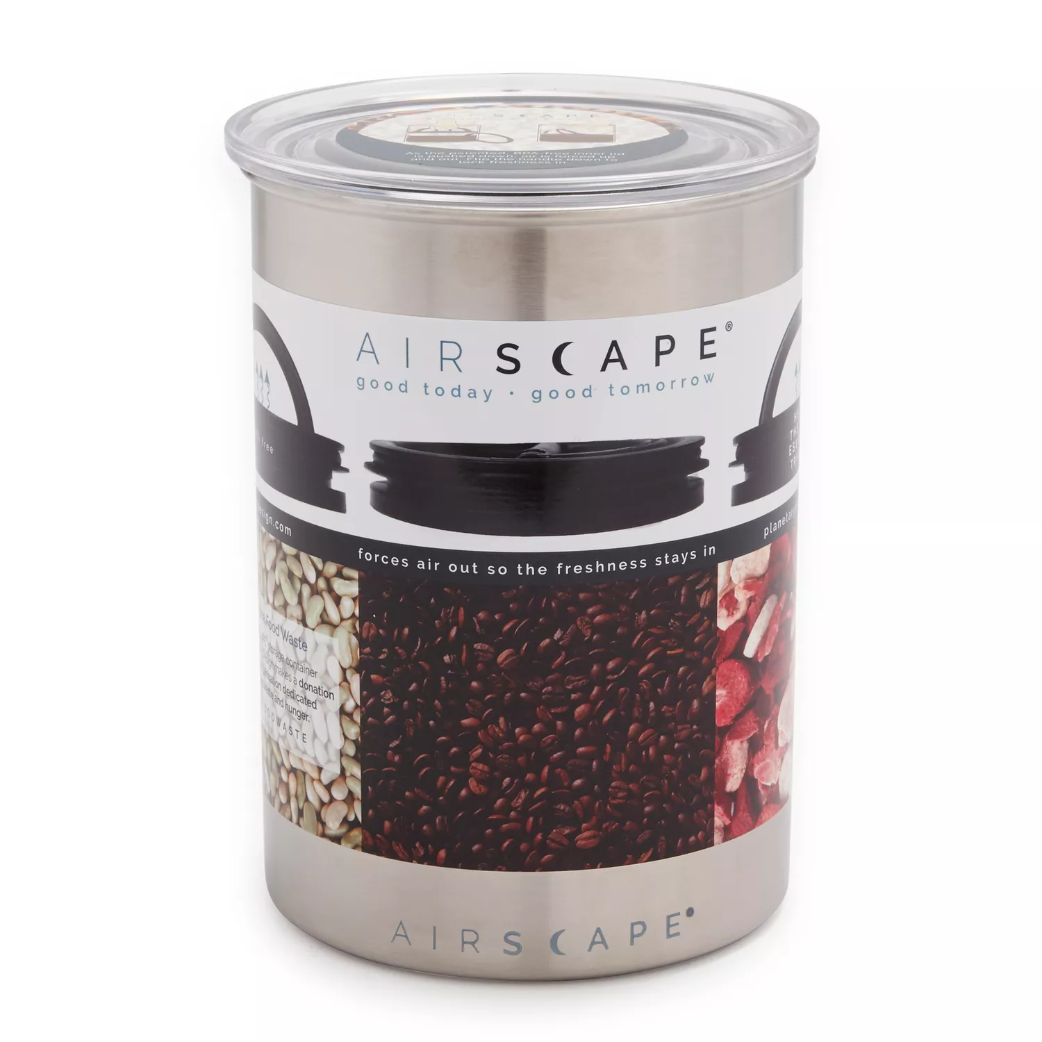 AirScape Kilo Boite Conservatrice Café en Inox Blanc Mat, volume 3