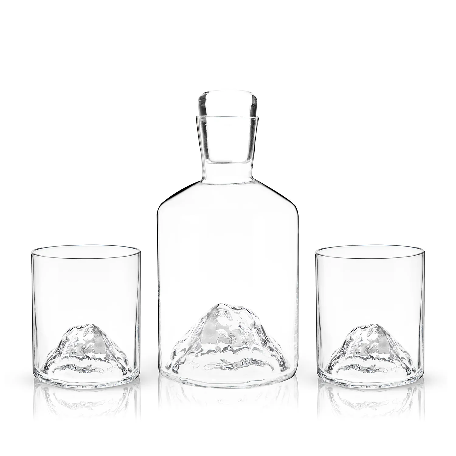 Viski Mountain Decanters, Set of 3