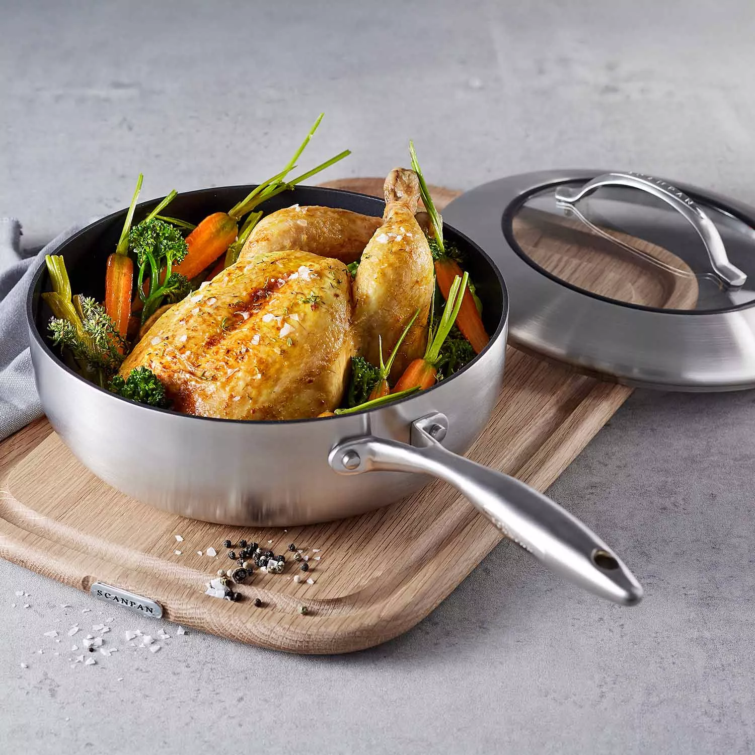 Scanpan CTX Deep Saut&#233; Pan with Lid, 4 qt.