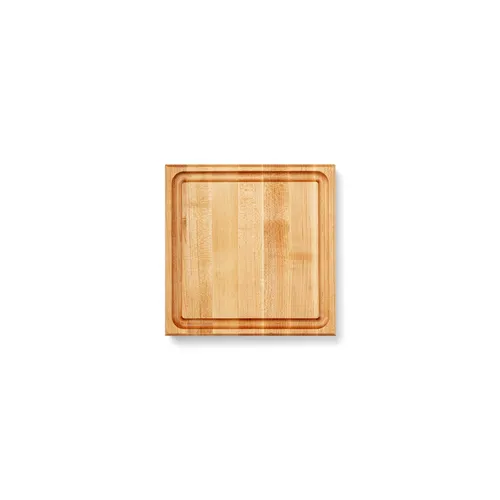John Boos Maple Edge-Grain Square Cutting Board w/ Juice Groove, 12"