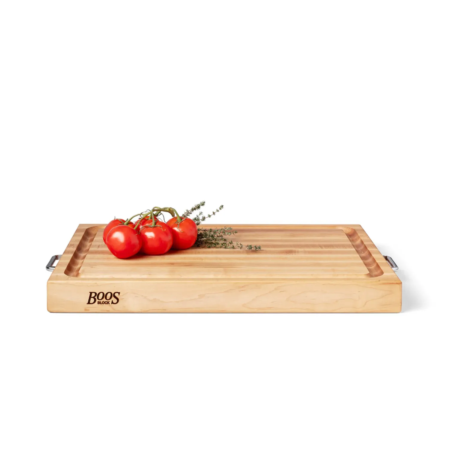 John Boos Maple Edge-Grain Reversible Cutting Board w/ Handles, 24&#34; x 18&#34;
