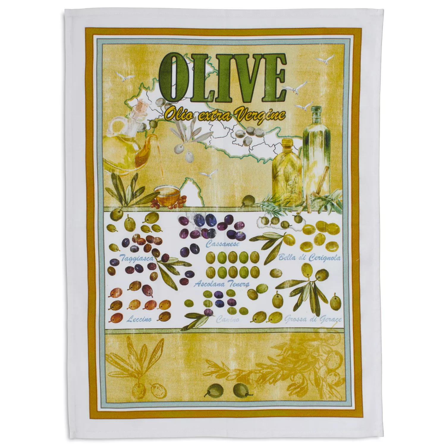 Sur La Table Vintage Olive D&#8217;Italia Kitchen Towel, 28&#34; x 20&#34;