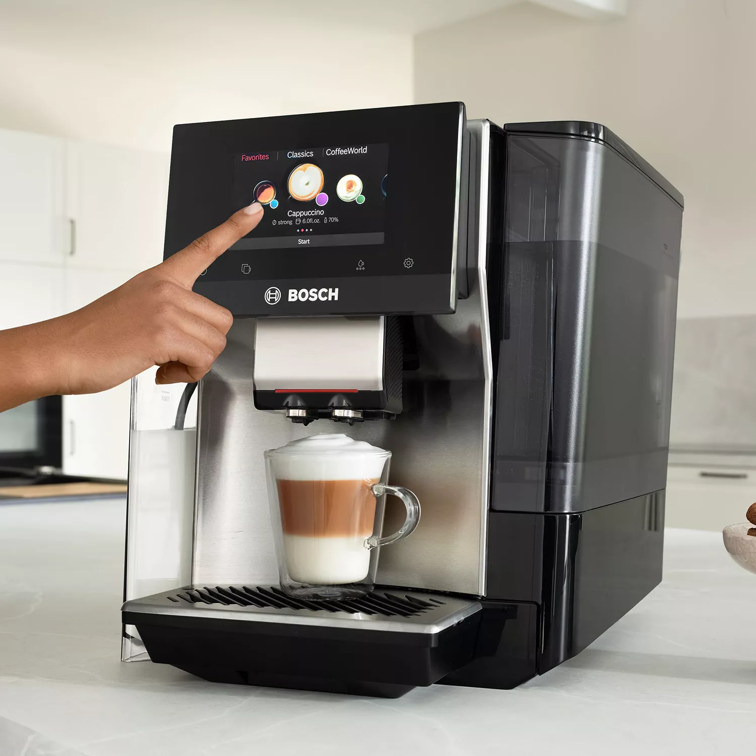 Bosch 800 Series Fully Automatic Espresso Machine in Stainless Steel